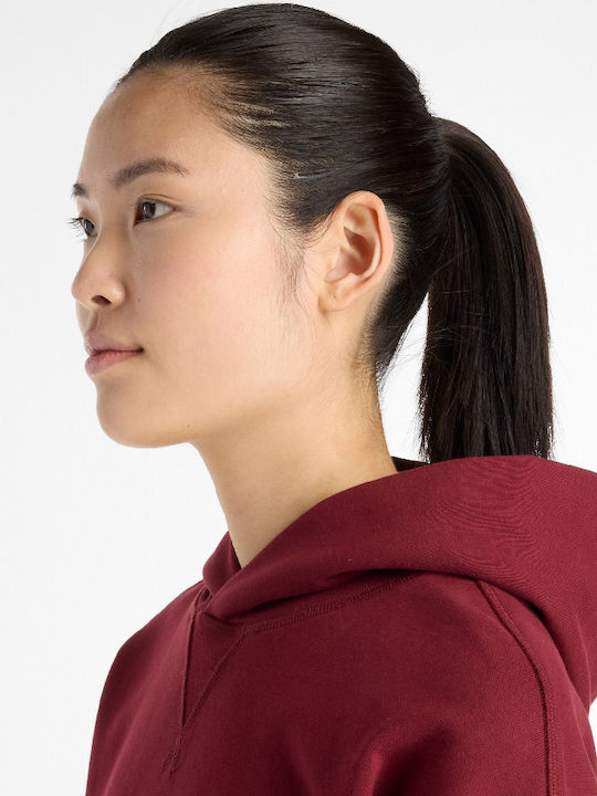Long Women's Sweatshirt with Hood Monarch Burgundy