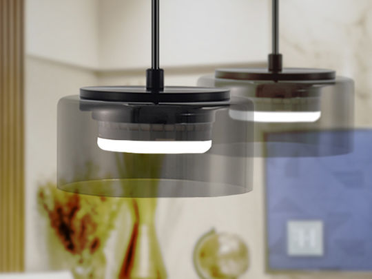 Smoky Adjustable Black Ceiling Light