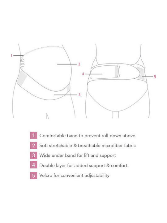 Adjustable Maternity Support Belt Velcro Black Carriwell Bws-cw51xx-mavro
