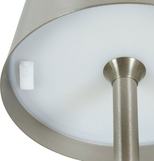 Cody Metal Table Lamp Led with Silver Shade and Base