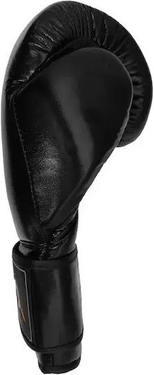 Olympus Sport Boxing Gloves Leather for Competition Black