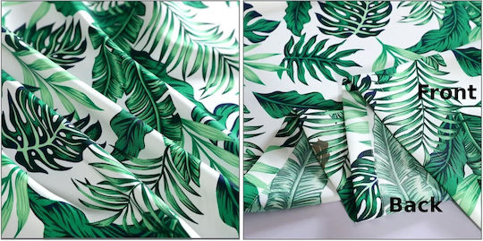 Waterproof Garden Curtain Tropical Green Leaves 132x275cm