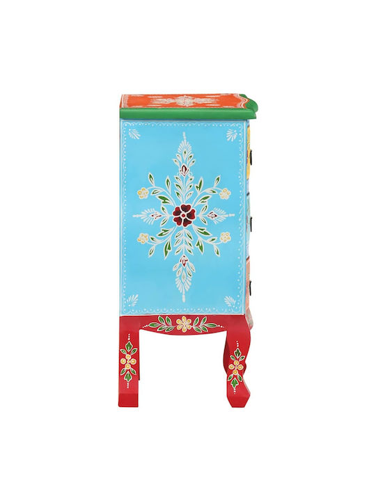 Bedside Table Made of Solid Wood Multicolour 40x30x60cm