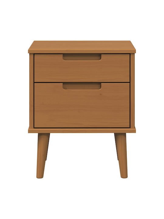 Nachttisch aus Massivholz Braune 40x35x48cm