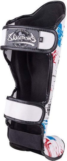 8 Weapons Adults White Shin Guards
