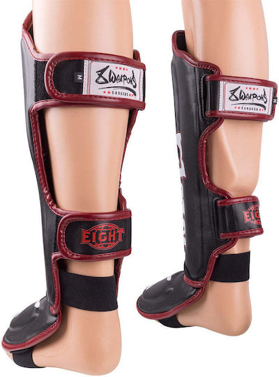 8 Weapons Adults Black Shin Guards