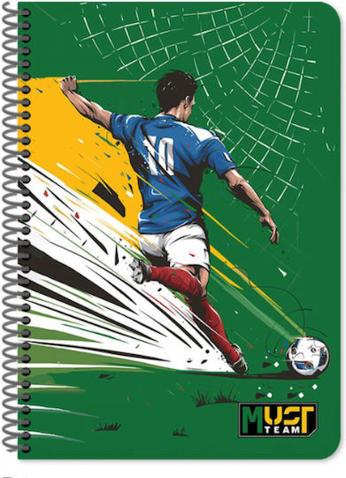 Must Team Spiral Notebook Ruled B5 90 Paper Sheets 3 Subjects (Various Designs)