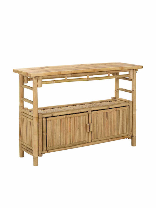 Plastic Outdoor Table Natural 110x35x75cm