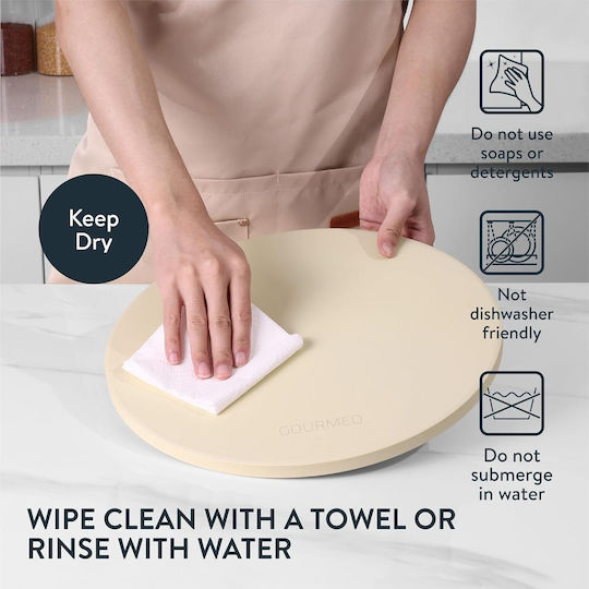 Gourmeo Pizza Baking Plate with Stone Grill Surface 35x35x1.5 cm