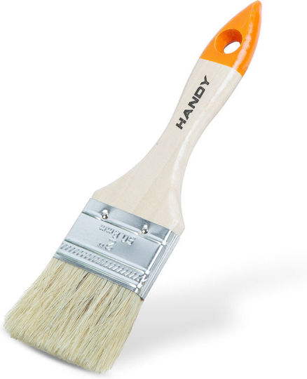 Silver Paintbrush 50 Mm Wooden Handle Washable Paint Varnish Glaze