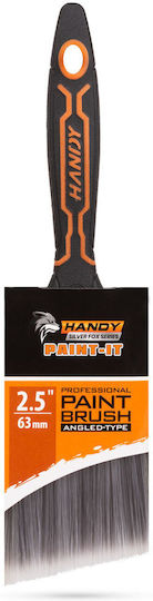 Angled Paintbrush 2.5 Inch 63 Mm Ergonomic Plastic Handle Washable Paint Varnish Stain