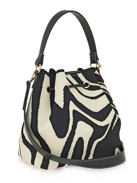 Fabric Women's Shoulder Pouch Black