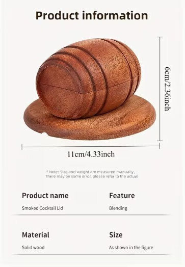 Wooden Barrel-Shaped Smoker Drinks