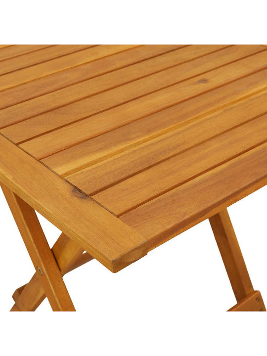 Șezlong Din Lemn Cu Pernă Bej Set Cu Masă 2 Buc 146x55x91 cm