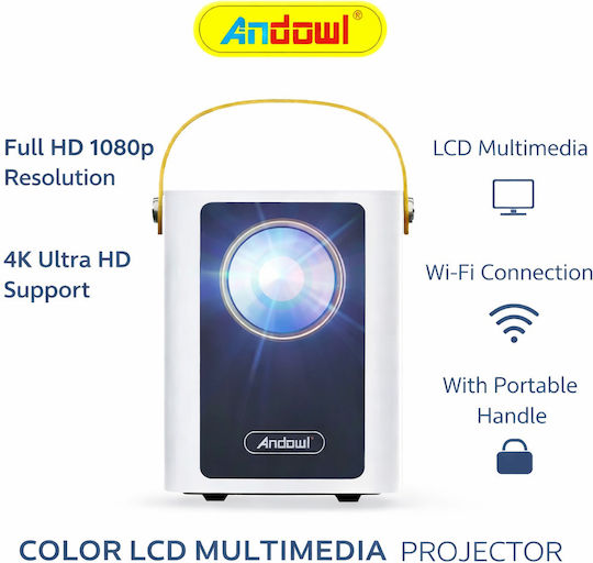 Andowl Mini Proiector DLP Lampă LED cu Difuzoare Încorporate