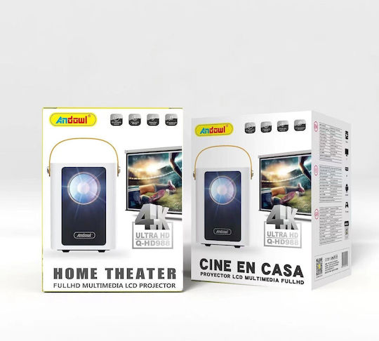 Andowl Mini Proiector DLP Lampă LED cu Difuzoare Încorporate