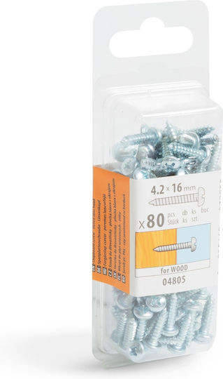 Wood Screws Diameter M4.2 Length 16mm 80 Pieces