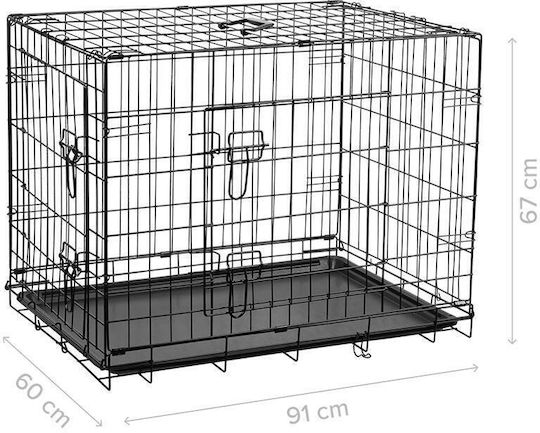 Rebel Wire Dog Cage 91x60x67cm