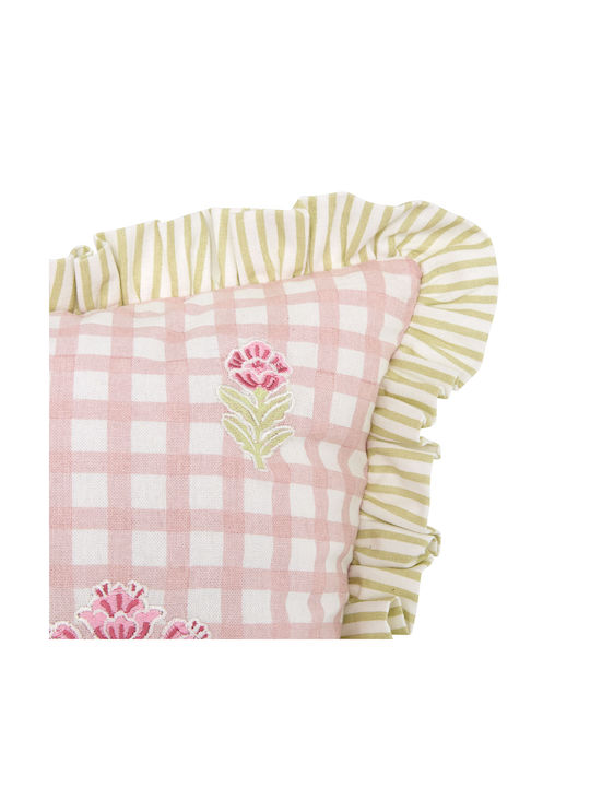 Μαξιλάρι Καναπέ A-s Fleur από 100% Βαμβάκι Fleur De Rose 38x58εκ.
