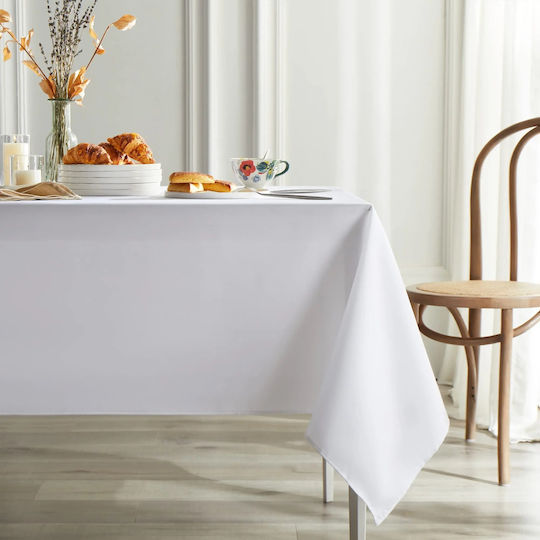 Kotonia Home Față De Masă Hotel Sanforizată Percale 100% Bumbac 200 Gr/m² Mărime 150x300 Cm Albă