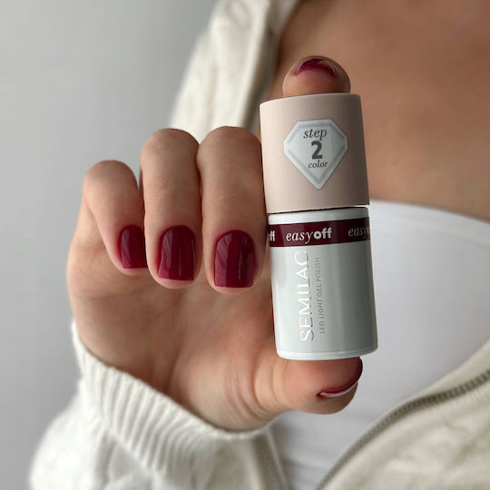 Semilac Hybrid Gel Nail Polish Light Cherry Coke 7ml