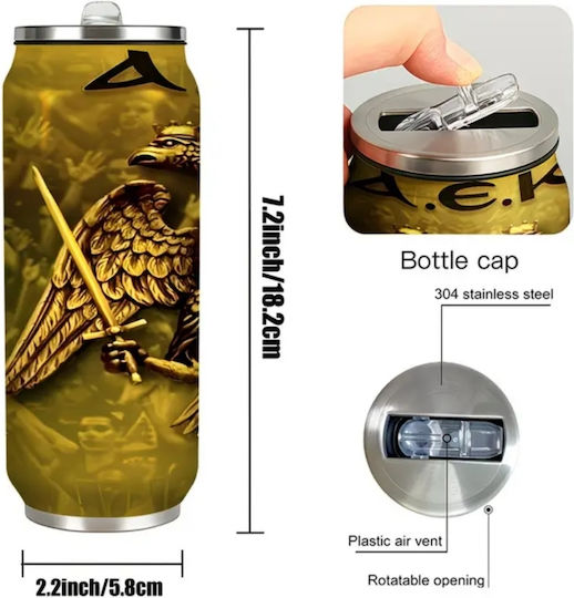 ShuShu Термос Чаша Неръждаема Стомана 500ml със Сламка