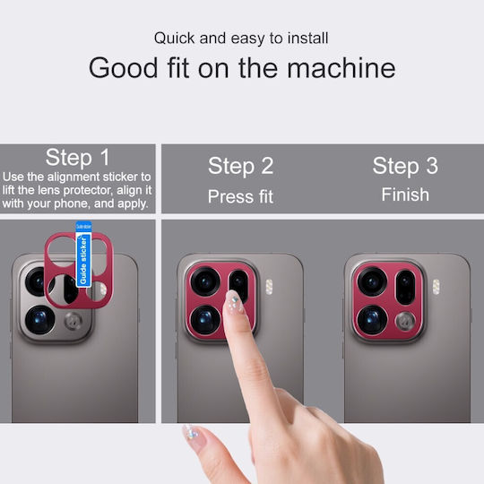 Oppo Find X9 Pro 5g Imak Metal Camera Protection Frame Red
