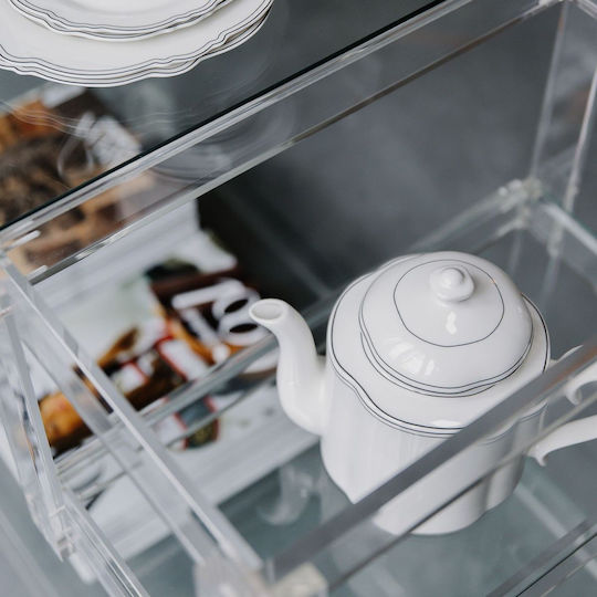 Salt & Pepper Чайник с Чаша от Черен Порцелан 1300ml
