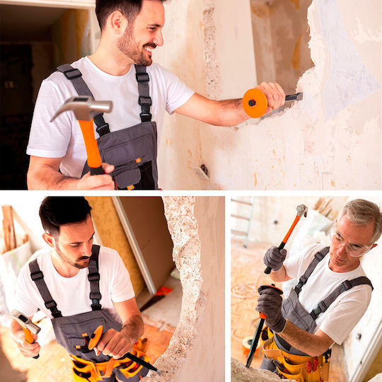 Dălți Metalice Cold Chisel 300 Mm Lățime 18 Mm Lamă Mâner Ergonomic Scut De Protecție Oțel Aliat