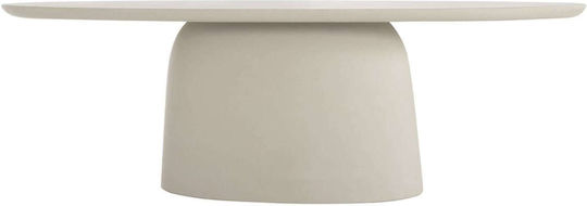 Dining Room Table Made of Beige Concrete 240x100x75cm