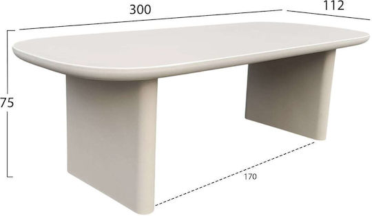 Τραπεζαρίας Μπεζ 300x112x75εκ. Τραπεζαρίας Μπεζ 300x112x75εκ.