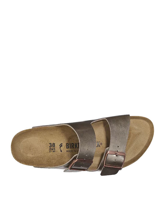 Arizona Women's Flat Sandals in Brown Color Narrow Fit