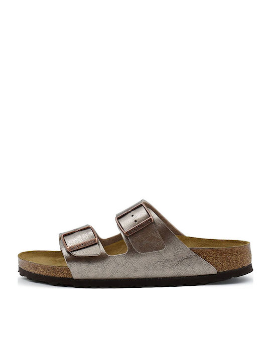 Arizona Women's Flat Sandals in Brown Color Narrow Fit