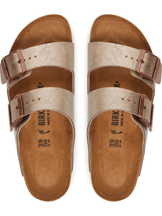 Arizona Women's Flat Sandals in Brown Color Narrow Fit