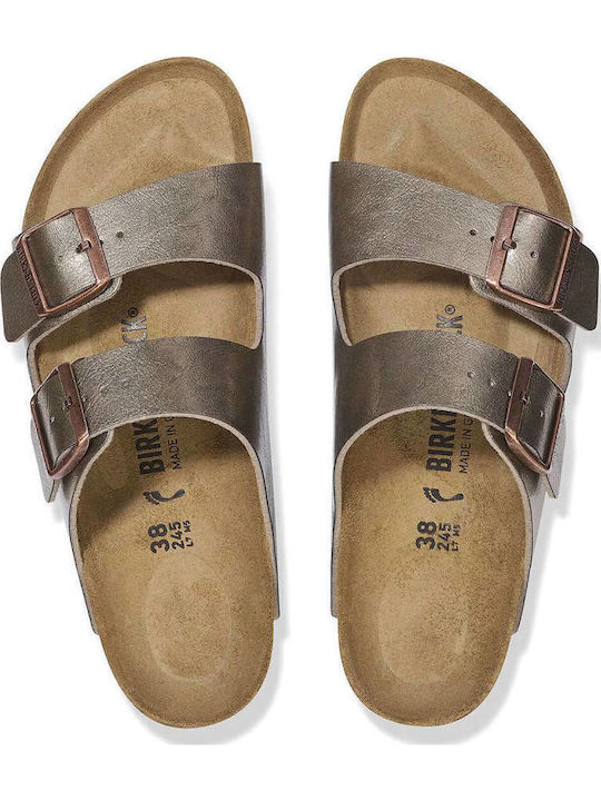 Arizona Women's Flat Sandals in Brown Color Narrow Fit