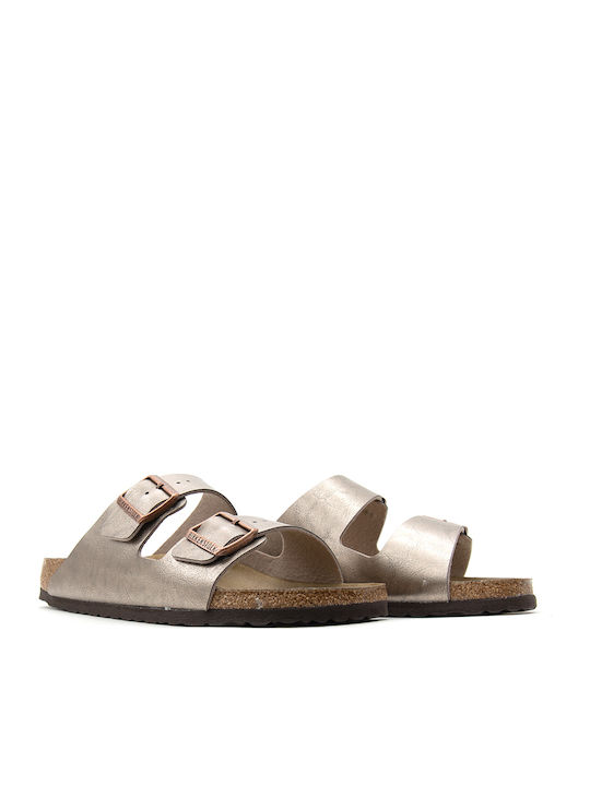 Arizona Women's Flat Sandals in Brown Color Narrow Fit