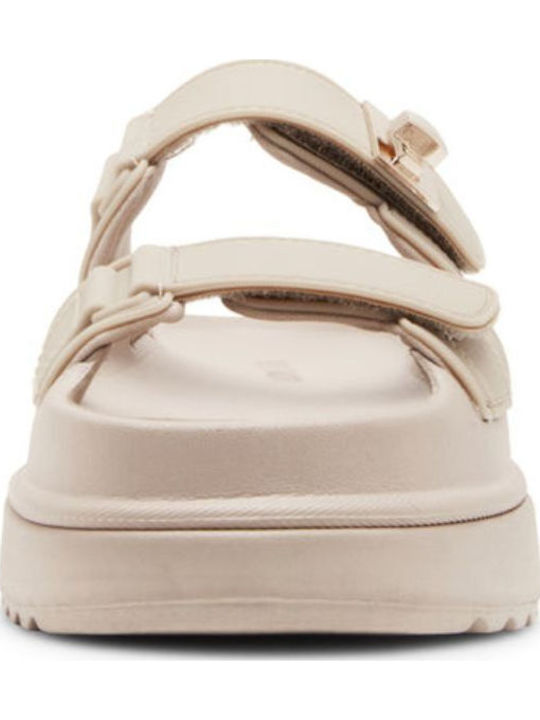 Women's Flat Sandals Flatforms in Beige Color