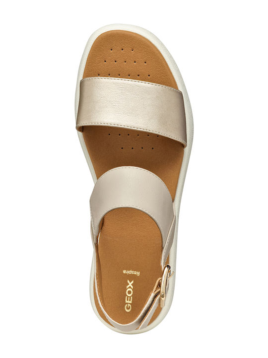 Camalei Γυναικεία Σανδάλια Flatforms Μπεζ
