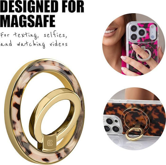 Crong Deluxe Ring Holder Magsafe Magnetic Phone Holder Blonde Tortoise Crgdlrhbto