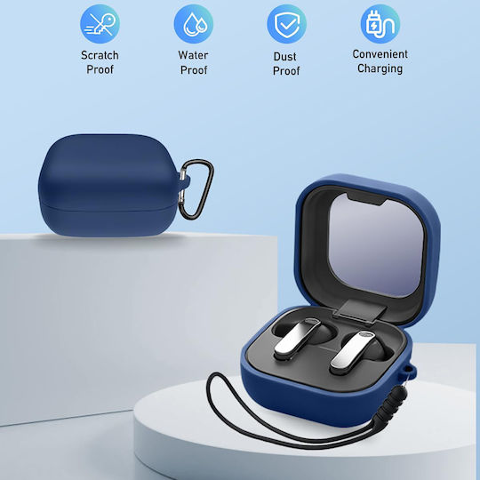 Techsuit Smooth Ultradünne Silikonhülle in Blauer Farbe für Galaxy Buds4 / 4 Pro