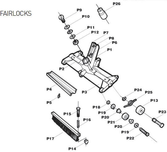 Fairlocks Central Shaft P2 Fairlocks Pool Cleaning Accessories