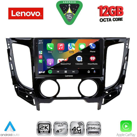 Lenovo Car Audio System for Mitsubishi L200 BMW X1 / X3 / X4 2015-2019 with A/C (Bluetooth/USB/WiFi/GPS/Apple CarPlay/Android Auto) with 9" Touch Screen