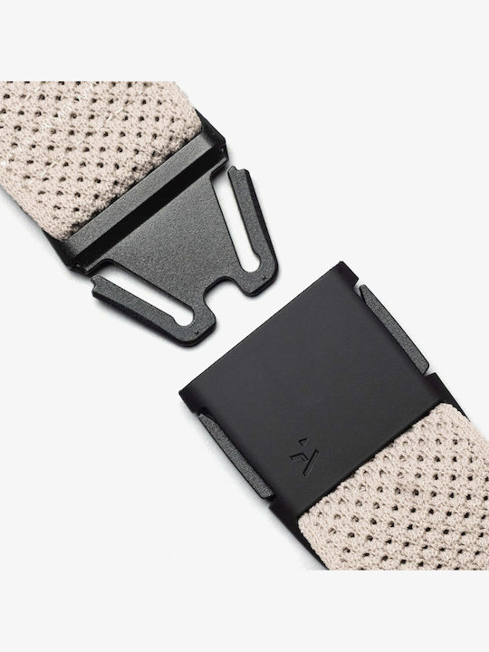 Elastic Men's Knitted Webbing Belt Beige