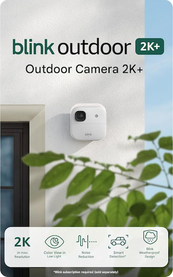 Blink B0F96361L6 Cameră de Supraveghere IP Full HD+ 4MP Impermeabilă cu Baterie și Comunicare Bidirecțională (Modul Neinclus)