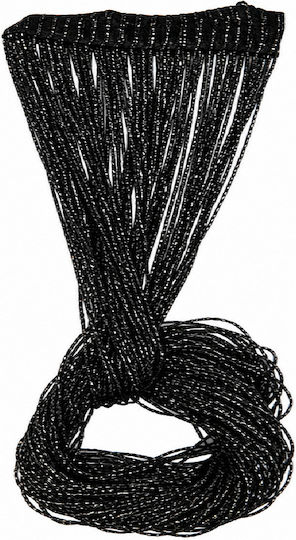 Door Curtain Tassels Decor String Big Glitter 100x200cm Black