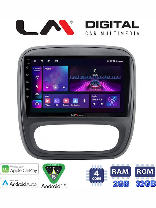 LM Digital Автомобилна Аудио Система За Opel Vivaro Fiat Talento Nissan NV300 2014-2020 Bluetooth USB Wi-Fi GPS Apple CarPlay Android Auto