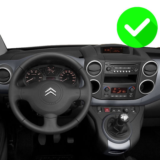 Carmedia Ηχοσύστημα Αυτοκινήτου για Peugeot Partner Citroen Berlingo 2008-2018 (Bluetooth/USB/WiFi/GPS/Apple-Carplay/Android-Auto) με Οθόνη Αφής 9"