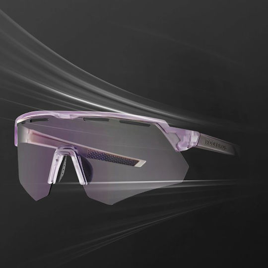 Rockbros Γυαλιά Ποδηλασίας με Μωβ Σκελετό και Polarized Φακούς