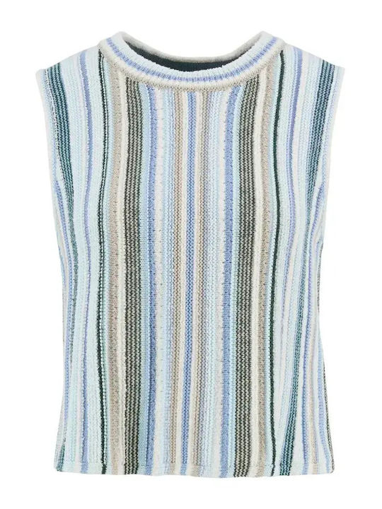 Damen Bluse Baumwolle Ärmellos Multi