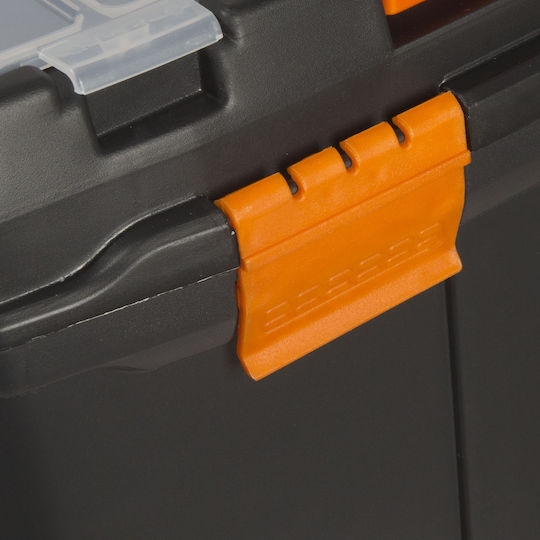 Plastic Tool Box Wheels Organizer Separable Into 2 Parts 18 Inch